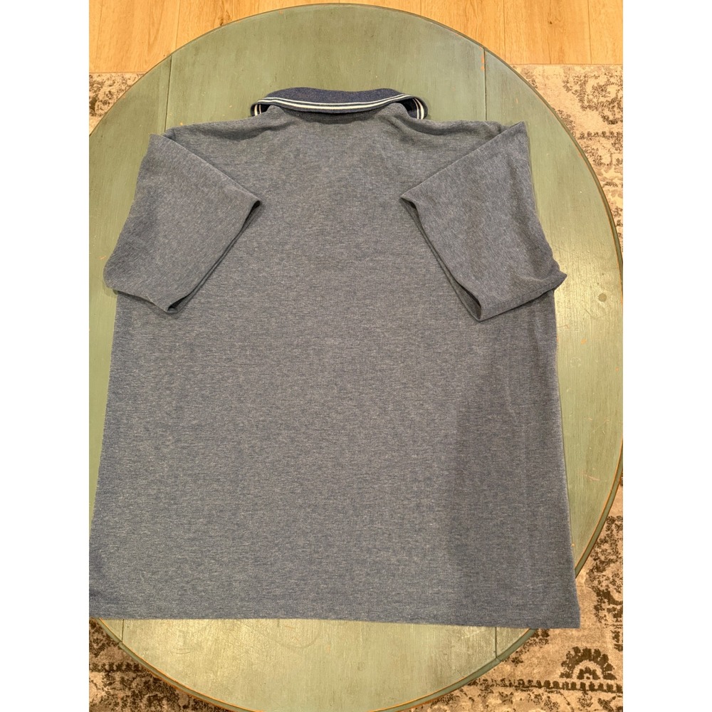 Vintage Nike Polo Shirt Mens XL Blue Heathered Cotton Made in USA Futura Logo - Picture 7 of 7